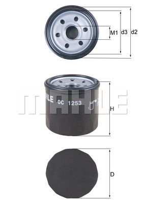 MAHLE/KNECHT Ölwechselfilter OC 1253  