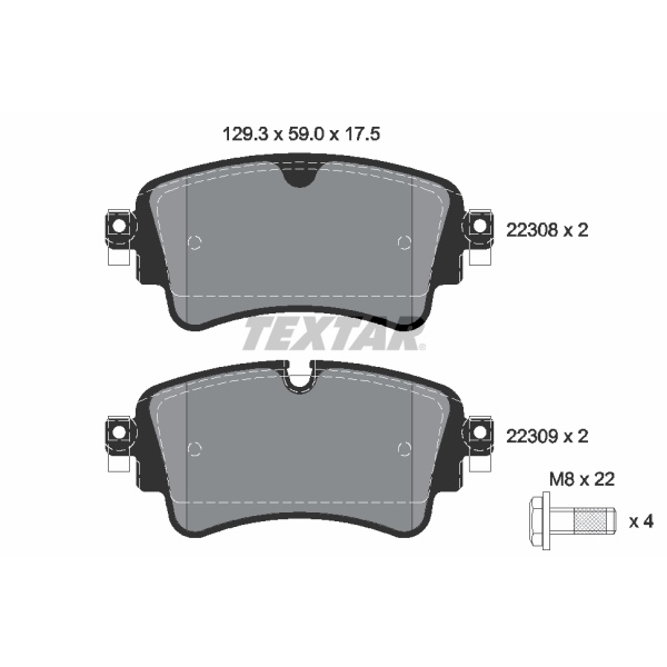 Textar Bremsscheiben 300mm Beläge hinten für AUDI Q5 Fy Ab Bj. 2017