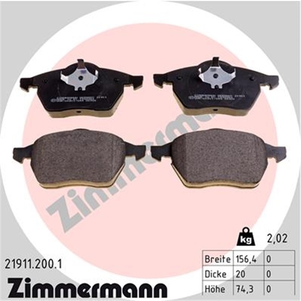 ZIMMERMANN Bremsen Kit SPORT Bremsscheiben + Beläge VW Golf 3 Passat 2.0 2.8VR6