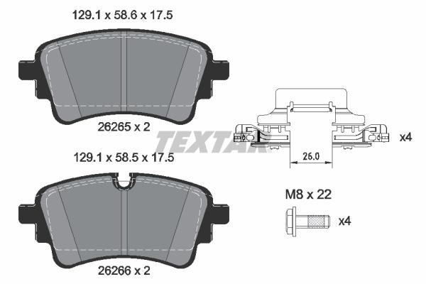 Textar Bremsenset Bremsscheiben + Beläge Hinten für AUDI A4 B9 Avant 8W5, 8WD