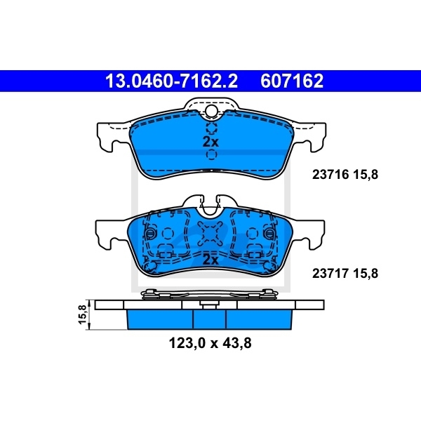 ATE BREMSSCHEIBEN BREMSE BREMSEN BELÄGE KIT HINTEN MINI MINI R50 R53