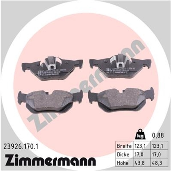 ZIMMERMANN BREMSEN BREMSSCHEIBEN BREMSBELÄGE VORNE HINTEN BMW E91 320 d  