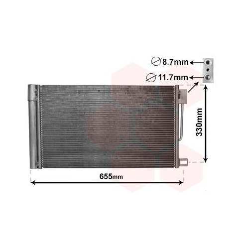 Van Wezel 17005314 Kondensator Klimaanlage für Citroën Opel Peugeot