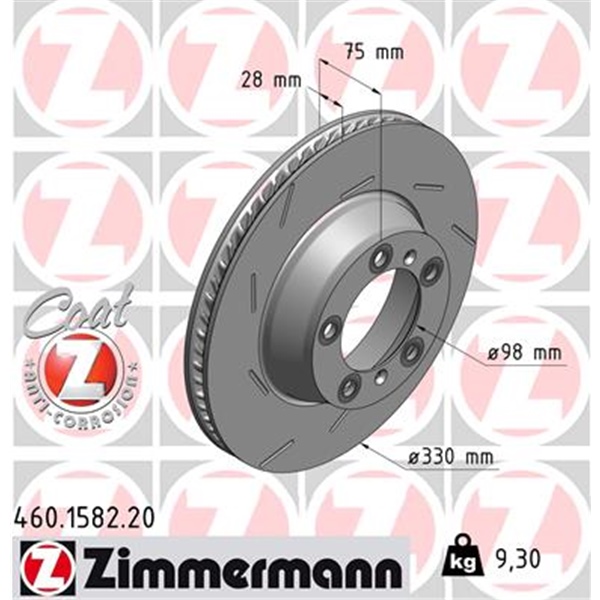 Zimmermann Bremsscheiben 330mm + Beläge hinten für PORSCHE Panamera [970]