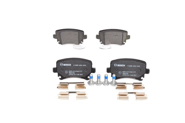 Bosch Bremsscheiben Ø282 Voll Beläge für VW AUDI SKODA SEAT hinten Ele. Festbr