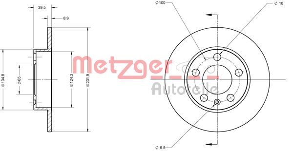 METZGER Bremsscheibe 6110376