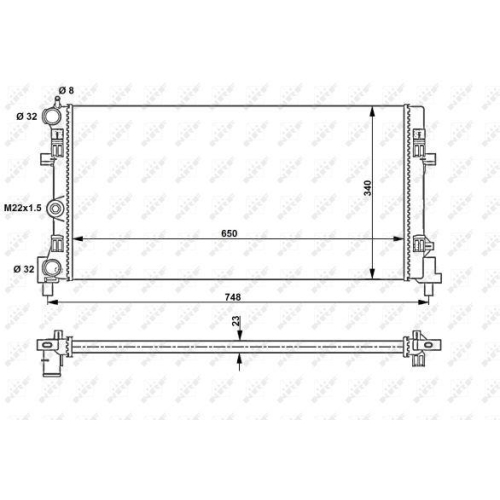 Nrf 53024A Kühler Motorkühlung für Audi Seat Skoda VW