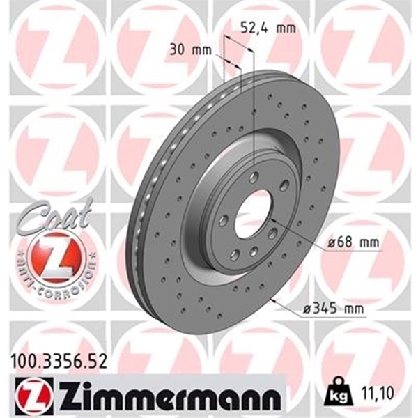ZIMMERMANN Bremsen Kit SPORT Bremsscheiben + Beläge Audi A4 S4 8K B8 A5 S5 8T 8F