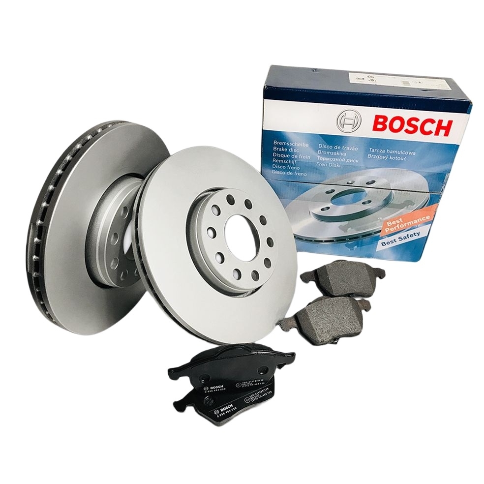 Bosch BREMSSCHEIBEN 256mm+ BELÄGE VORNE passend für AUDI A1 VW POLO 6R 9N FABIA