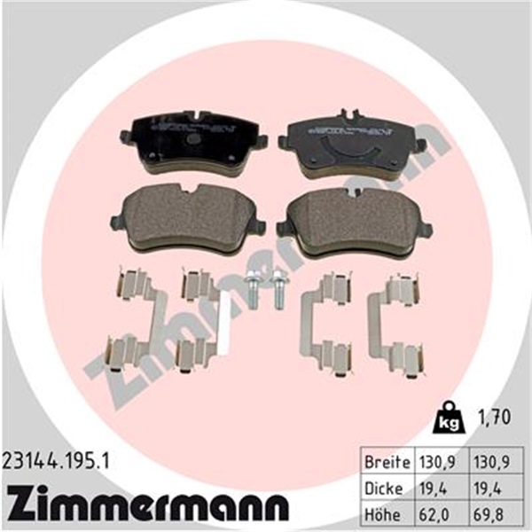 Zimmermann Bremsscheiben  Beläge für MERCEDES W203 Cl203 C209 R171 vorne  hinten