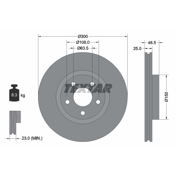 Textar Bremsscheiben Beläge vorne für FORD C Max Focus Kuga