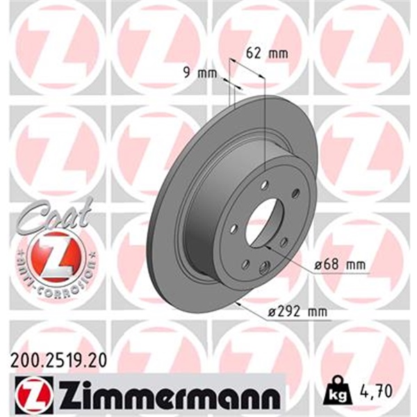 Zimmermann Bremsscheiben + Beläge hinten für NISSAN Juke F15 Pulsar