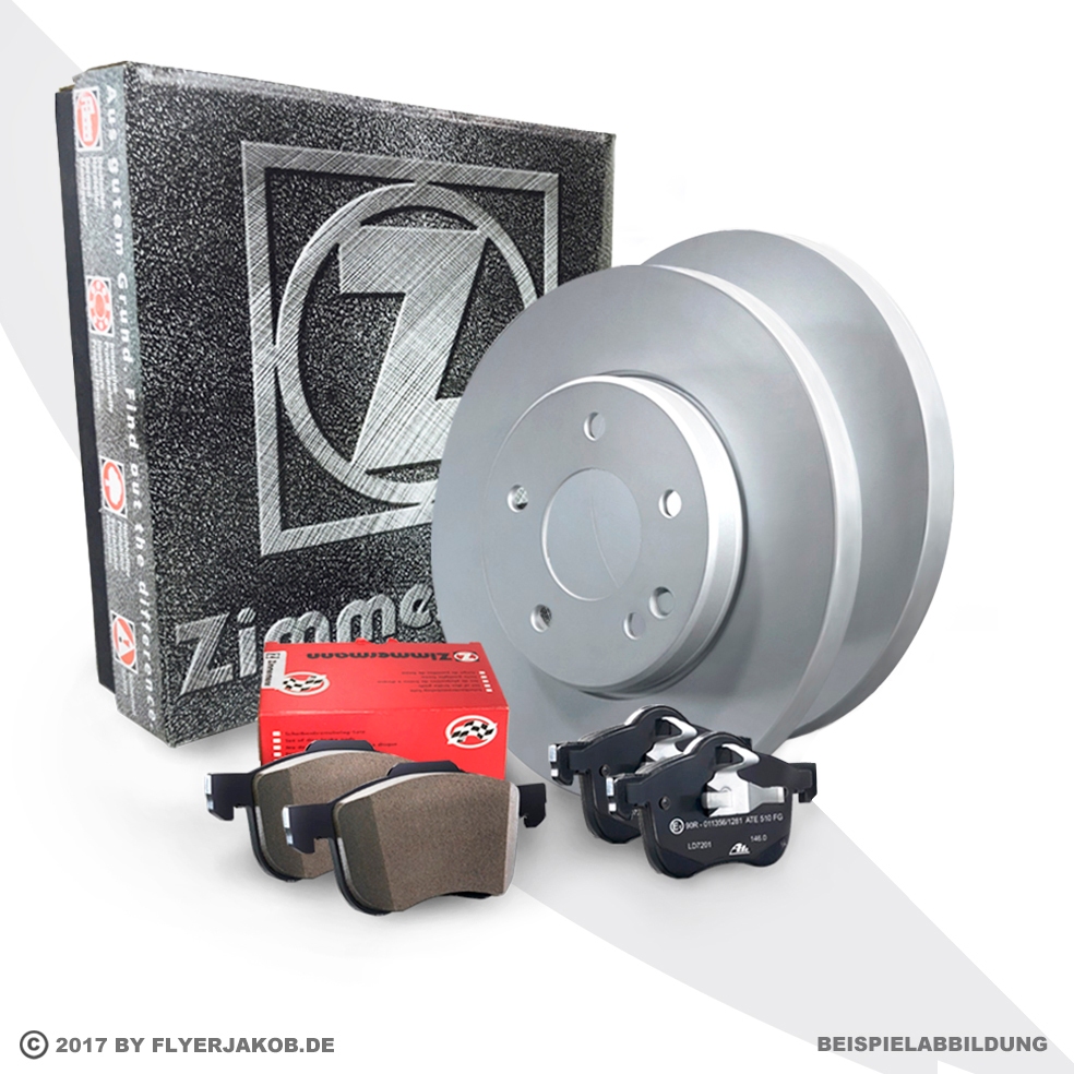 Zimmermann Bremsenset hinten Bremsscheiben + Bremsbeläge Audi