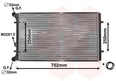 Original Van Wezel Motorkühler 03002155