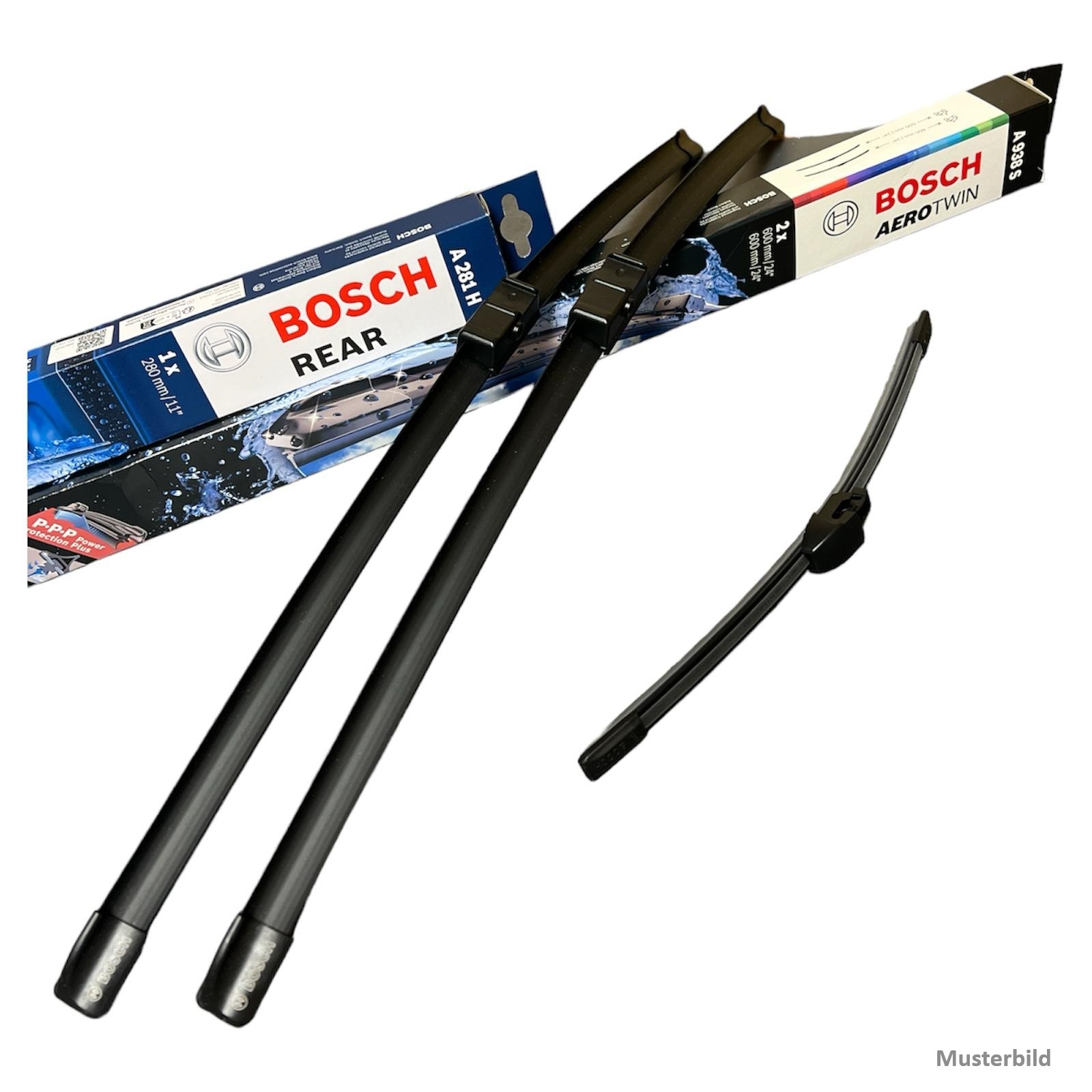 BOSCH AEROTWIN SCHEIBENWISCHER VORNE + HINTEN für VW GOLF 7 POLO 6 AW SEAT ATECA 
