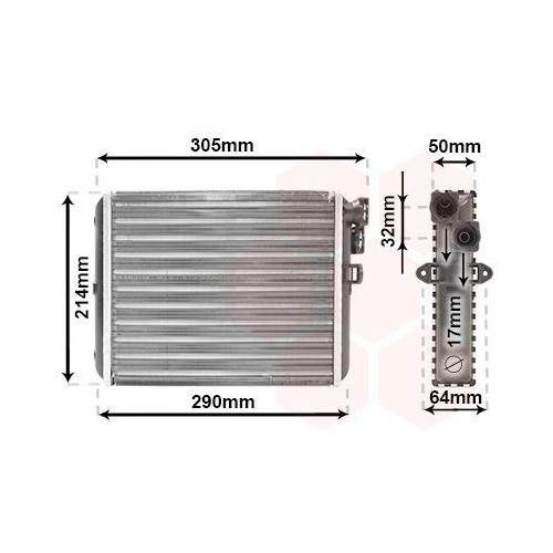 Van Wezel 59006110 Wärmetauscher Innenraumheizung für Volvo