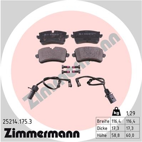 Zimmermann Bremsscheiben + Beläge hinten für AUDI A8 4.2 Tdi Quattro Euro 6