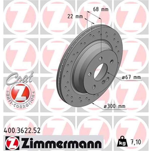 Zimmermann Sport Bremsscheiben Beläge Für Mercedes C218 C219 W211 W212 hinten