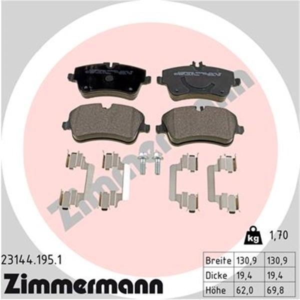 ZIMMERMANN BREMSEN BREMSSCHEIBEN KIT VORNE HINTEN MERCEDES S203 KOMBI C 220 CDI