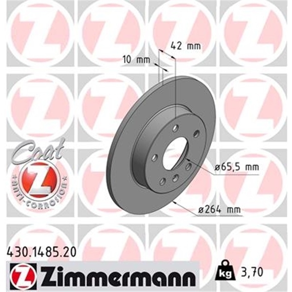 Zimmermann Bremsen Bremsscheiben Bremsbeläge Hinten Opel Zafira F75