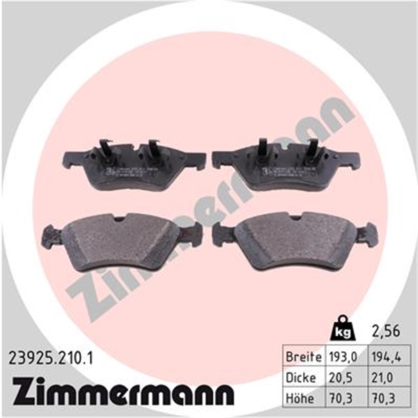 Zimmermann Bremsen Kit Bremsscheiben + Bremsbeläge für MERCEDES M-Klasse W164