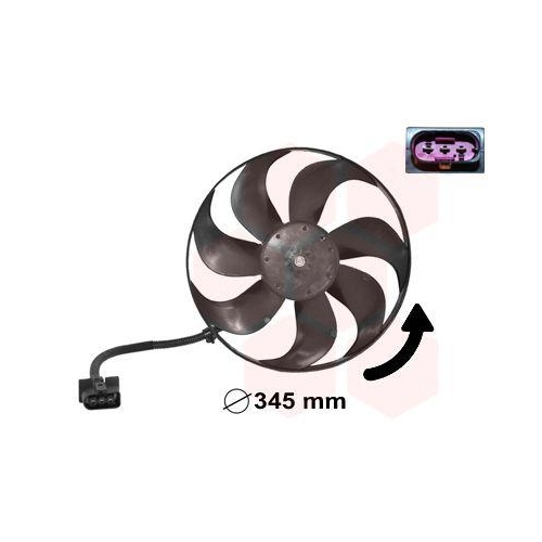 Van Wezel 5888744 Lüfter Motorkühlung für Audi Seat Skoda VW