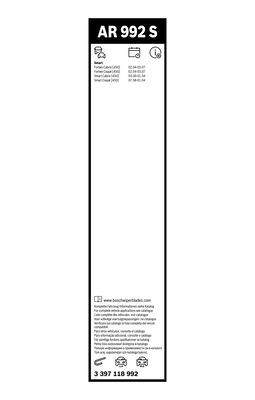 BOSCH Wischblattsatz AR992S 3397118992