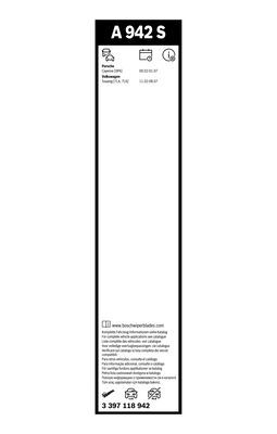 BOSCH Wischblattsatz A942S 3397118942