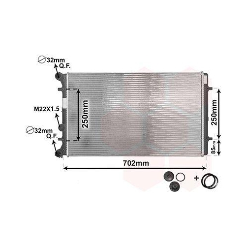 Van Wezel 03002129 Kühler Motorkühlung für Audi Seat Skoda VW Vag