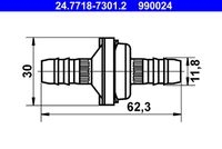 Ate 24.7718-7301.2 Ventil Unterdruckleitung für Citroën Jaguar Mercedes Benz