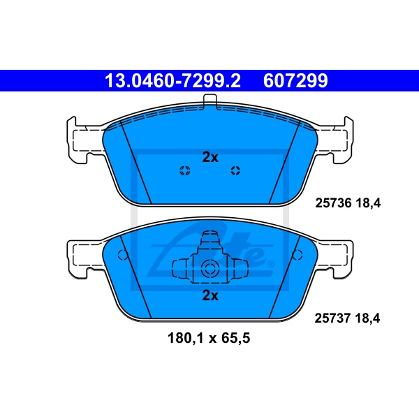 ATE Bremsscheiben Beläge Für Ford Focus 3 Mk3 2.0 St Kuga Ii Mk2 vorne