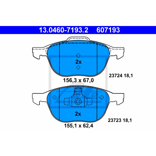 ATE Bremsenset vorne hinten Bremsscheiben Bremsbeläge für FORD Focus Iii Turnier