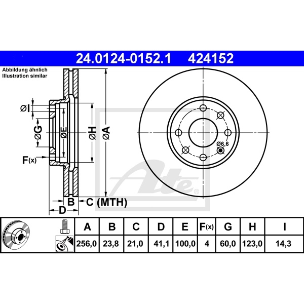 ATE Bremsenset vorne + hinten Bremsscheiben + Bremsbeläge OPEL ASTRA G CC