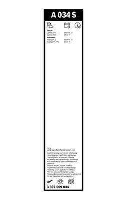 BOSCH Wischblattsatz A034S 3397009034