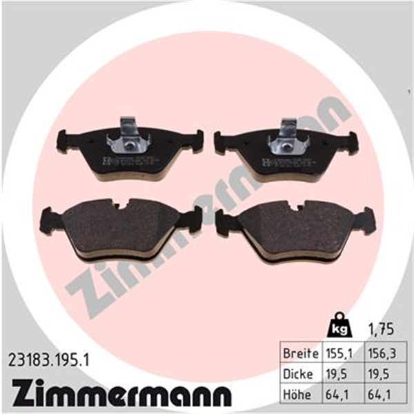 Zimmermann Bremsen  Bremsscheiben  Beläge  Wako für BMW 3Er E46 330I 330D vorne