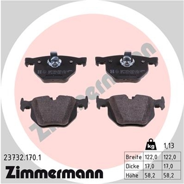 ZIMMERMANN BREMSE BREMSEN BREMSSCHEIBEN BREMSBELÄGE VORNE HINTEN BMW E60 E61