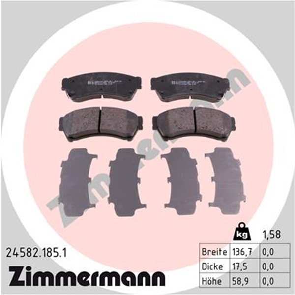 ZIMMERMANN BREMSEN BREMSSCHEIBEN KIT VORNE UND HINTEN MAZDA 6 Sport GH