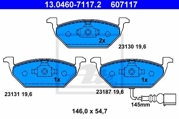 ATE Bremsscheiben Bremse Bremsen Bremsbeläge Vorne Hinten für VW Golf 4 Iv 1j1