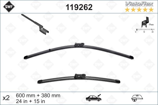 SWF Wischblatt Visioflex OE 119262 Wischerblatt