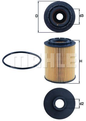 MAHLE/KNECHT Ölfiltereinsatz OX 160D  