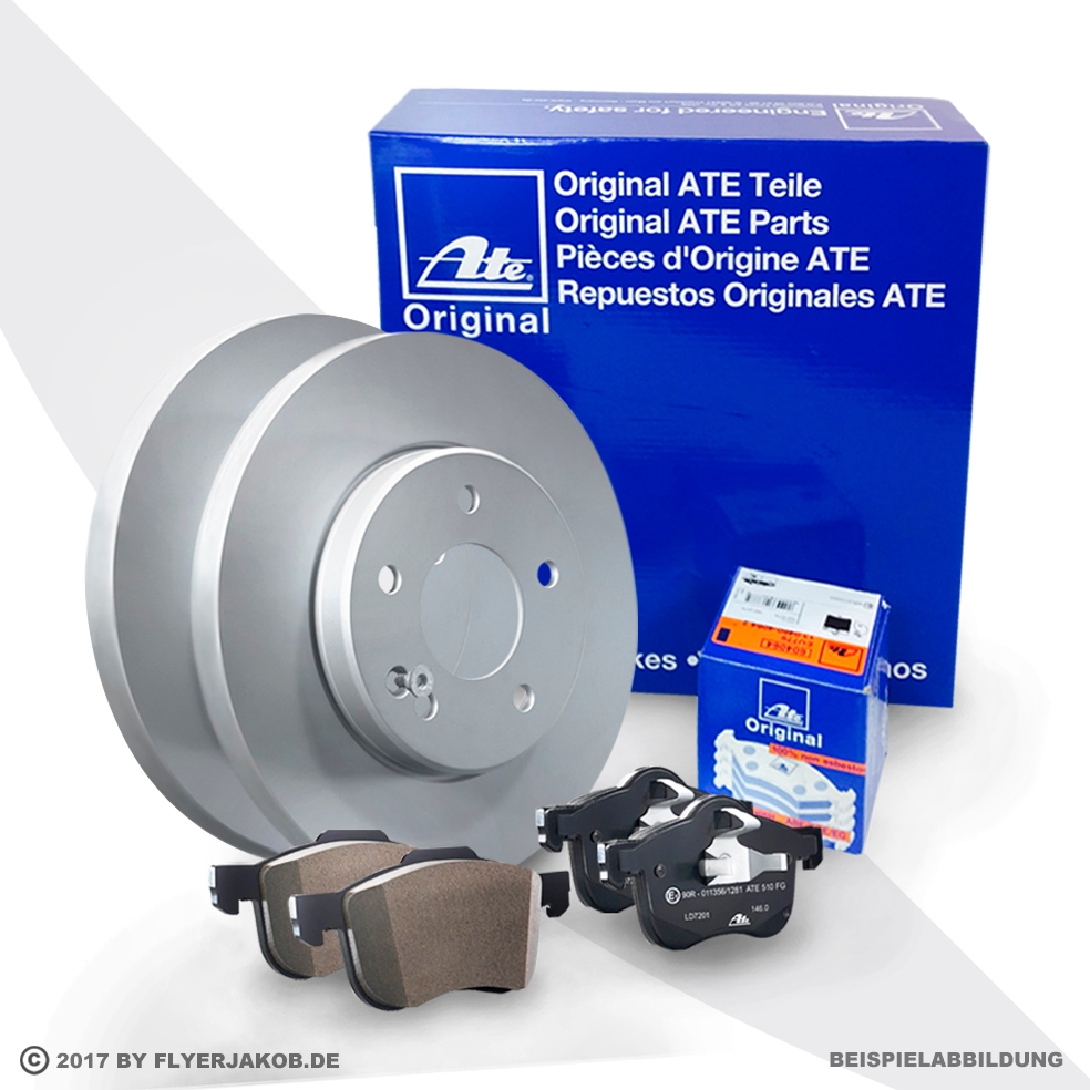 ATE Bremsscheiben 247mm + Beläge hinten für PEUGEOT 307 1007 Partner