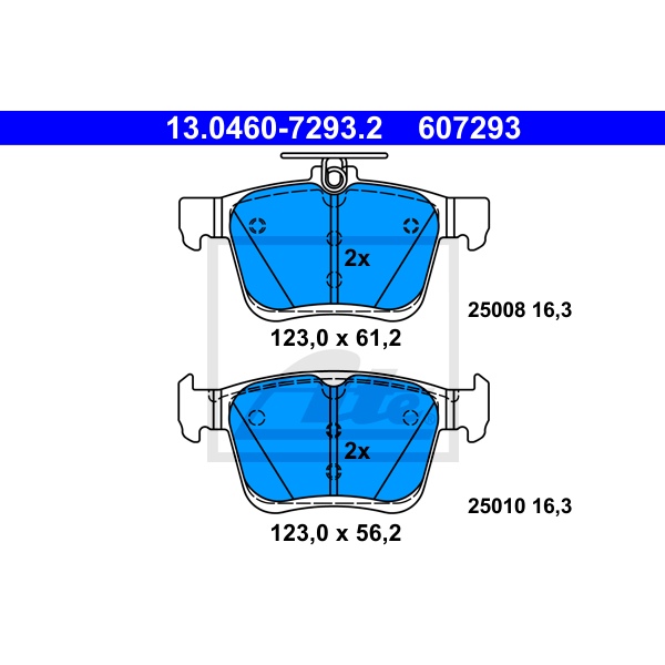 ATE Bremsenset vorne hinten Power Disc Bremsscheiben Bremsbeläge für VW Golf Vii