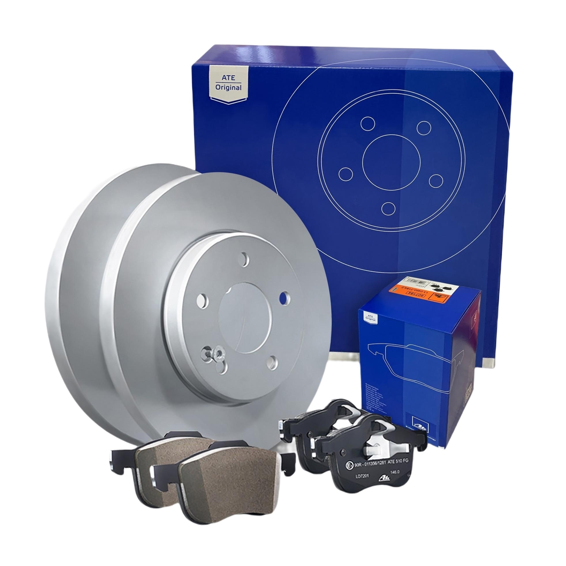 ATE Bremsscheiben + Beläge VW Golf V (1K1) 253mm HINTEN VOLL