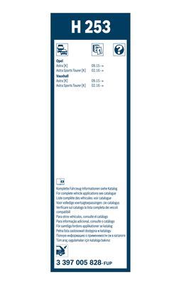 BOSCH Wischblatt H253 3397005828