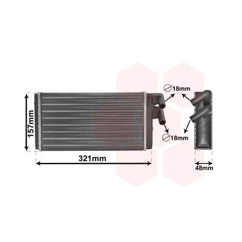 Original Van Wezel Heizkühler 03006052
