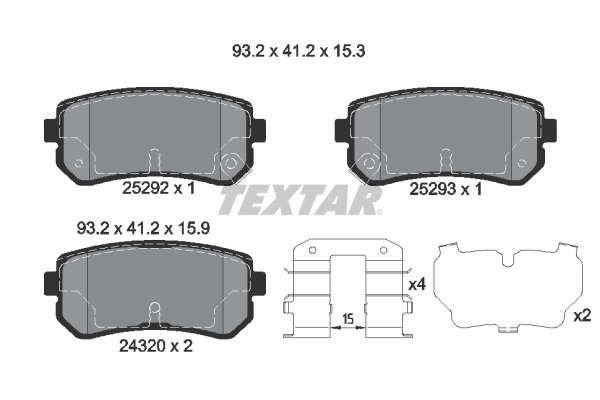 Textar Bremsscheiben+Beläge vorne + hinten Hyundai I20 Accent Mc +Kia Rio Jb