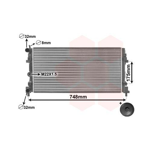 Original Van Wezel Motorkühler 49002037