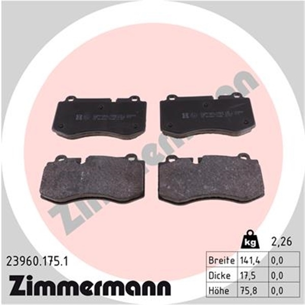 Zimmermann Gelochte Bremsscheiben 335mm  Beläge vorne für MERCEDES S-Klasse W221