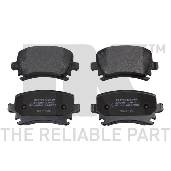NK Bremsscheiben + Beläge hinten für VW Passat Variant Tiguan Touran Sharan