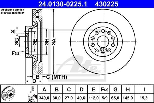 ATE Bremsen Bremsscheiben Beläge vorne + hinten für AUDI für SEAT CUPRA für VW
